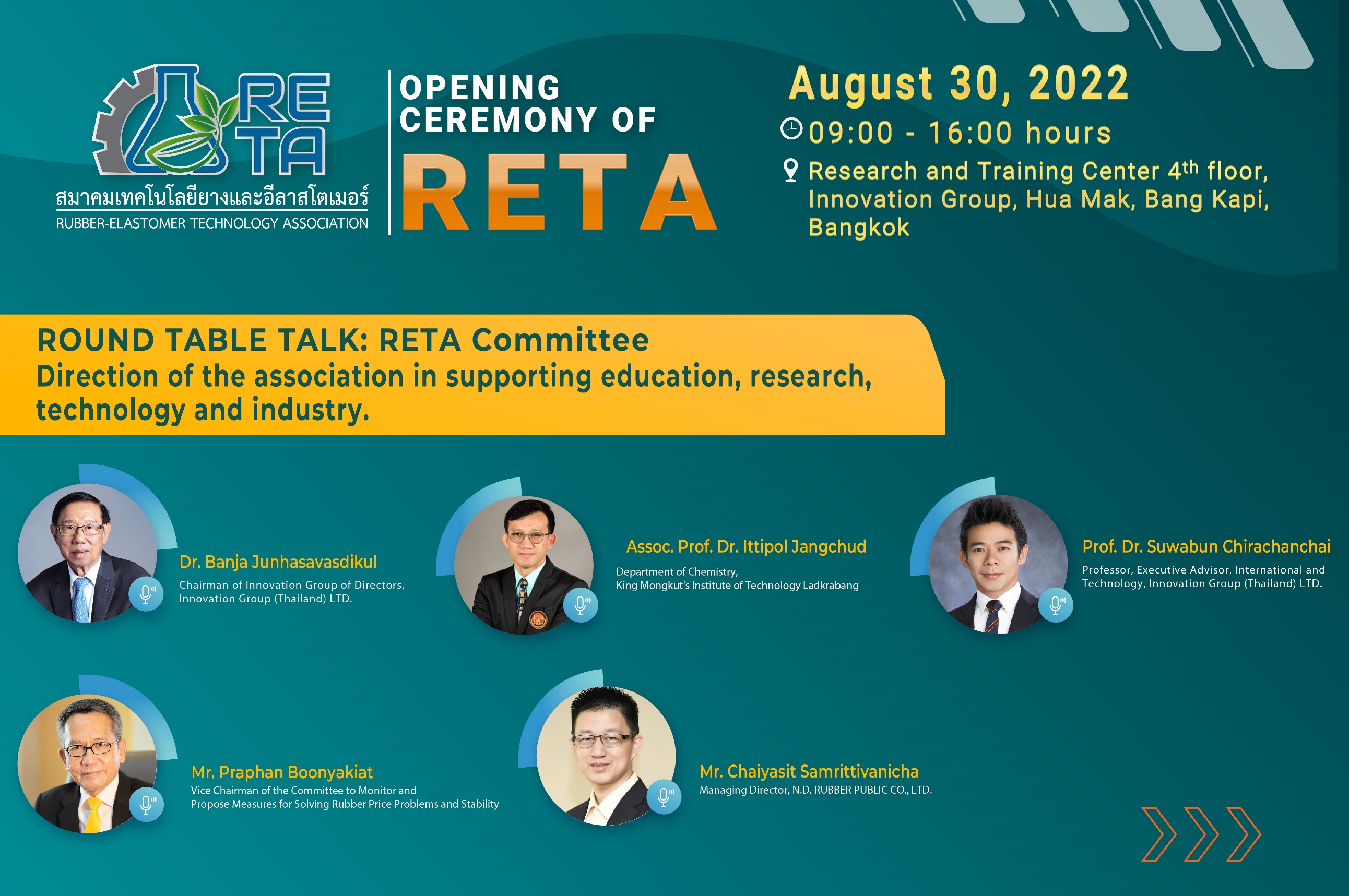 Direction of the association in supporting education, research, technology and industry